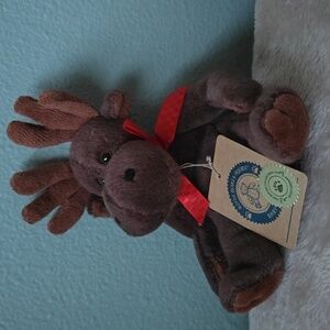 Plush Moose with Red Bow, Baby Boyd's Maddie Lamoose 517030-05, NWT